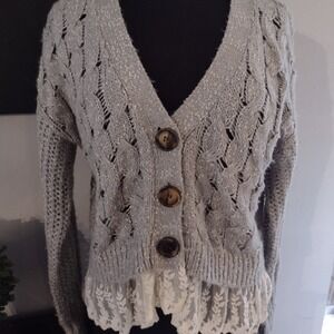 Pol lace cardigan size small